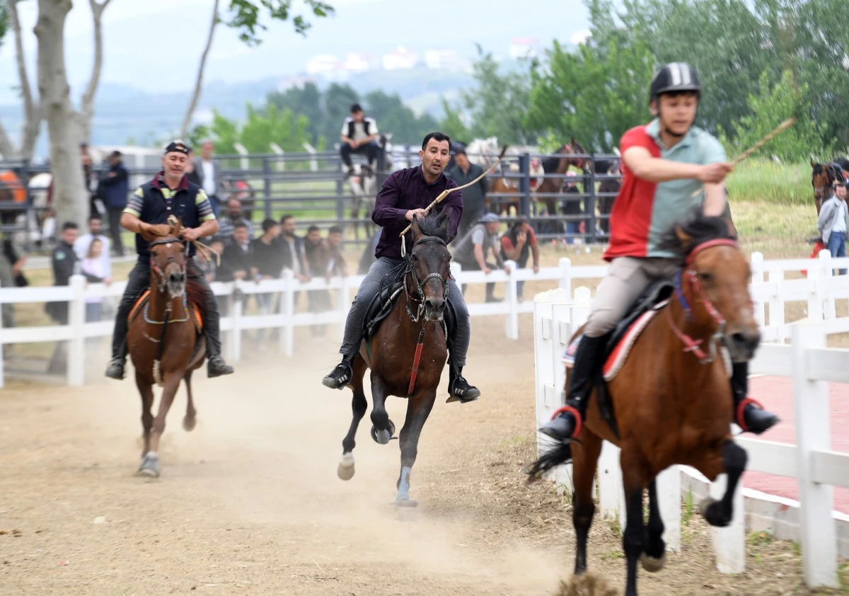 Bursa Osmangazi Belediyesi'nin düzenlediği Rahvan At Yarışları'nda büyük heyecan