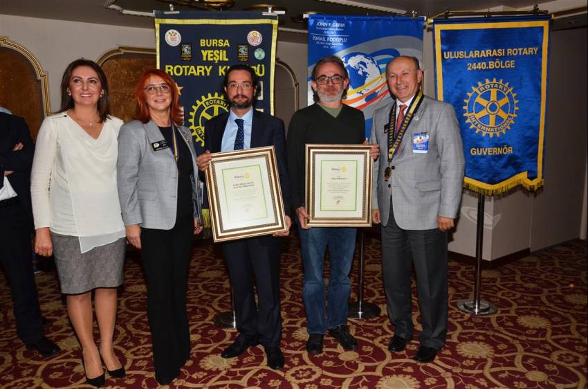 Mesleki başarılar Yeşil Rotary Kulubü tarafından ödüllendirildi