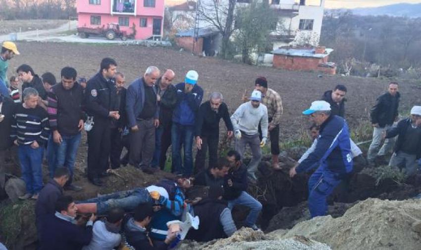 Bursa'da kanalizasyon çalışmasında göçük: 3 işçi yaralandı