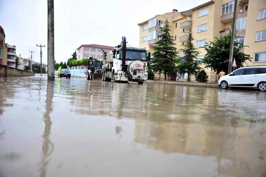 Bursa'da evler sular altında kaldı