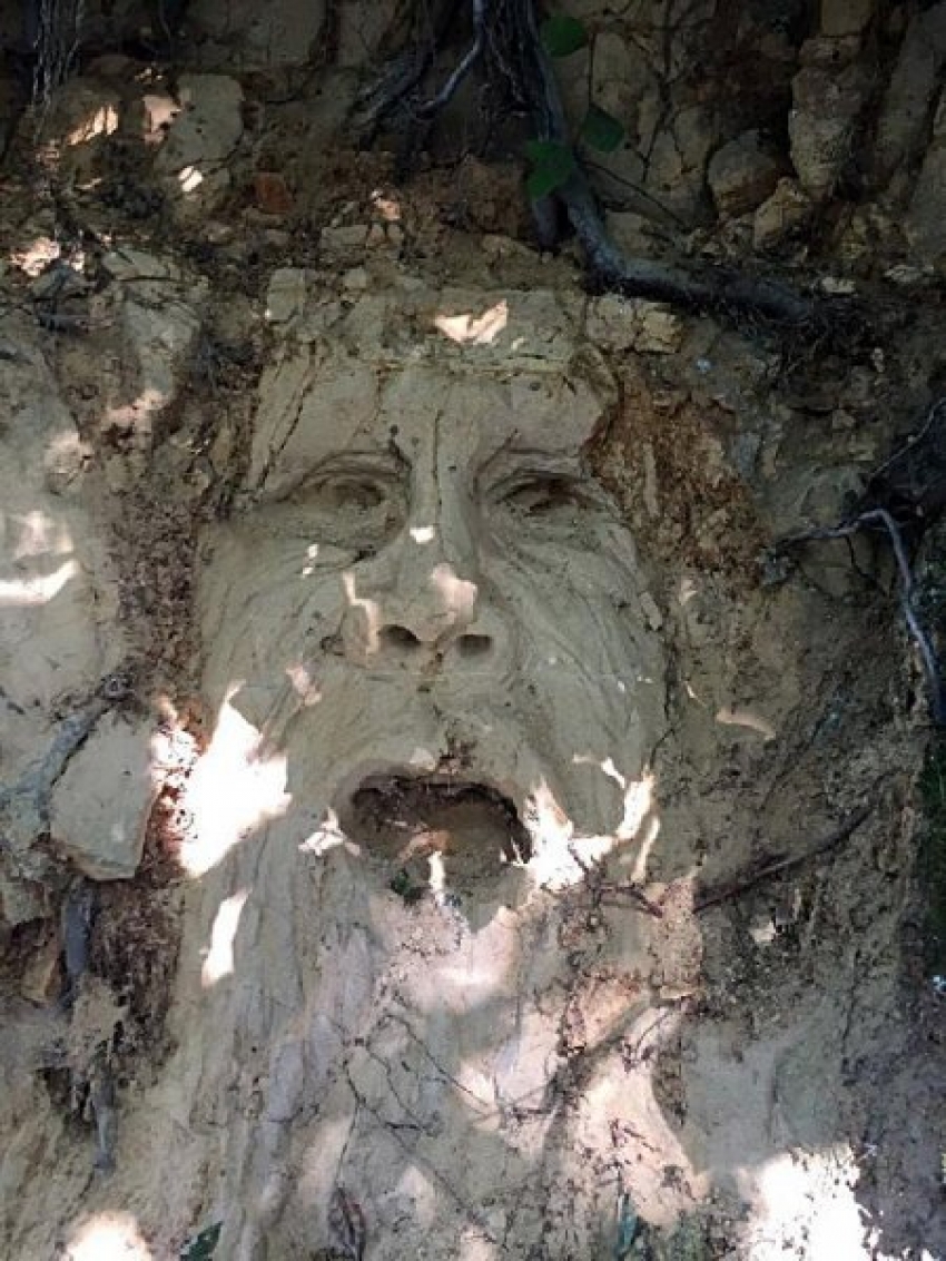 Ağaç köklerine çamurdan heykel yaptı