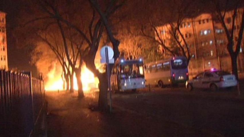 Ankara’da büyük patlama! Askeri araca saldırı!