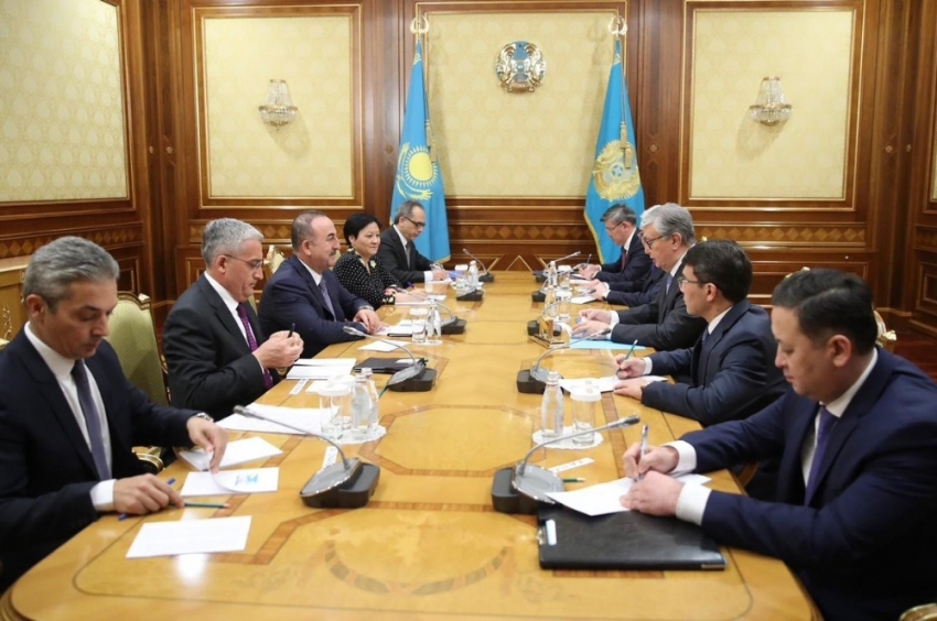 Çavuşoğlu, Nazarbayev ve Tokayev tarafından kabul edildi