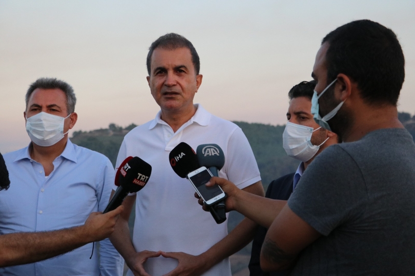AK Partili Ömer Çelik: “Yanan alanların yapılaşmaya açılacağı yalan”