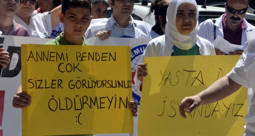 11 yaşındaki Yavuz protestoya damga vurdu