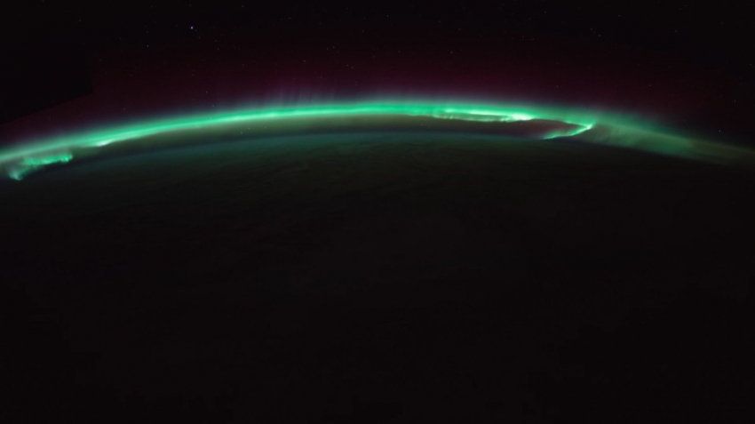 Kutup ışıkları uzaydan görüntülendi
