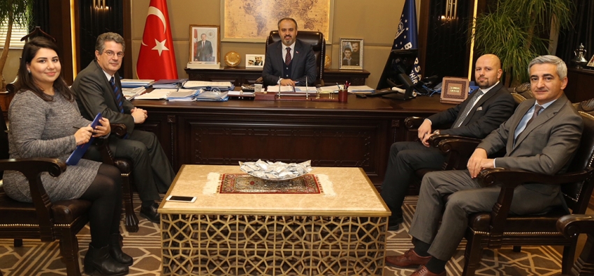 Bursagaz yönetiminden Başkan Alinur Aktaş’a ziyaret
