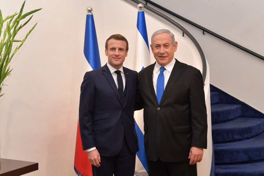 Macron, Netanyahu ile görüştü