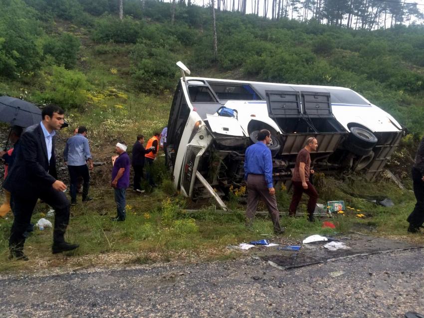 Bursa'da piknik dönüşü kaza