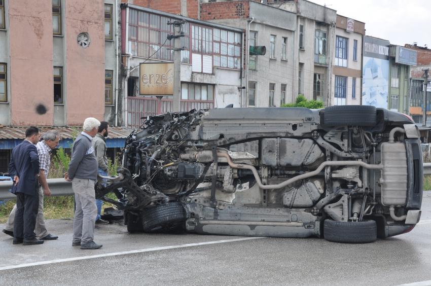Bursa'da bu kazadan yara almadan kurtuldu