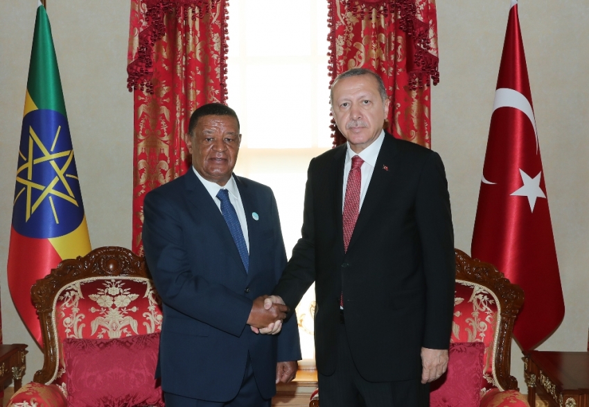 Erdoğan Etiyopyalı mevkidaşıyla bir araya geldi