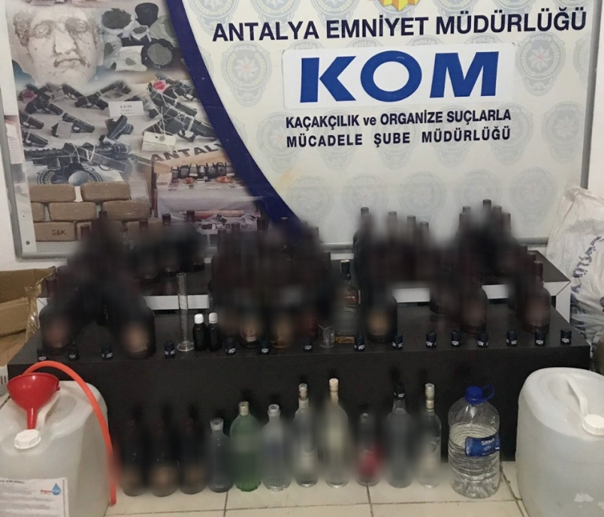 Antalya’da sahte içki imalatçılarına büyük darbe