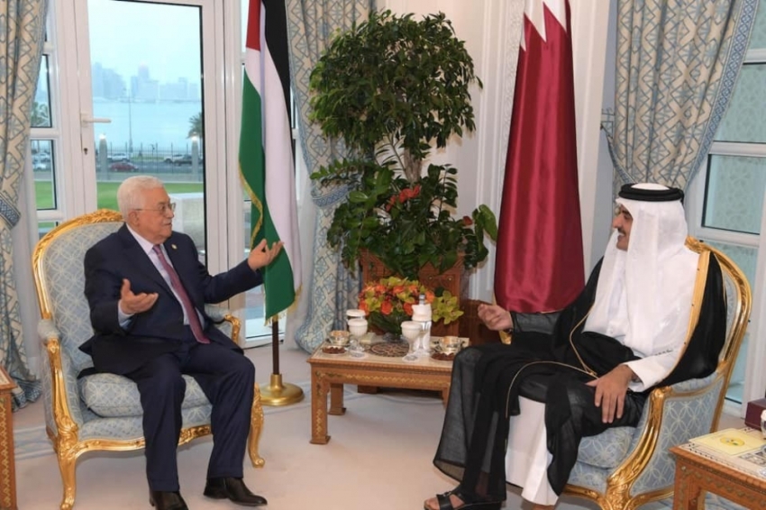 Filistin Devlet Başkanı Abbas Doha’da Katar Emiri ile görüştü