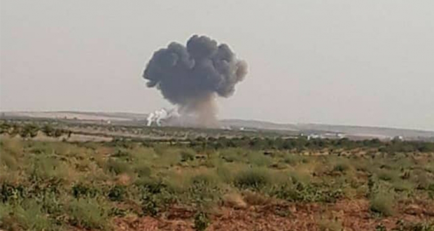 İdlib'te rejime ait bir Rus uçağı düşürüldü