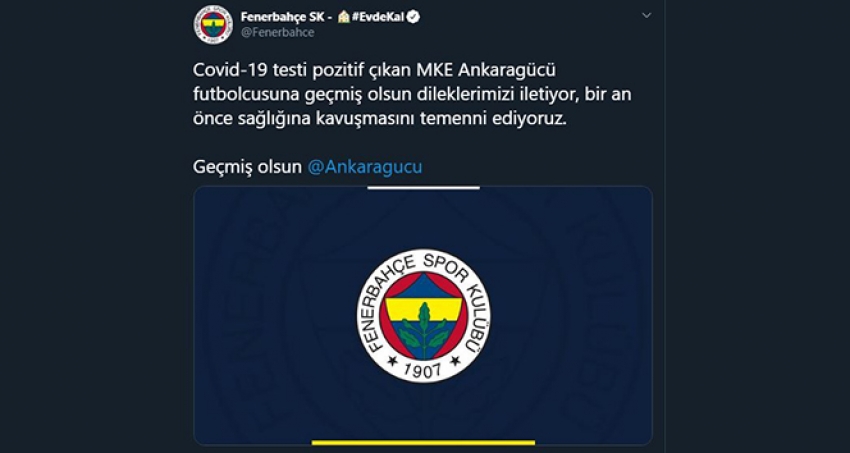 Fenerbahçe’den Ankaragücü’ne geçmiş olsun mesajı