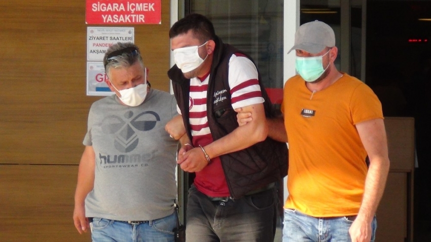 Bursa’da kamyonet çaldı, adliyeye sevk edilirken maskeyle gözünü kapattı