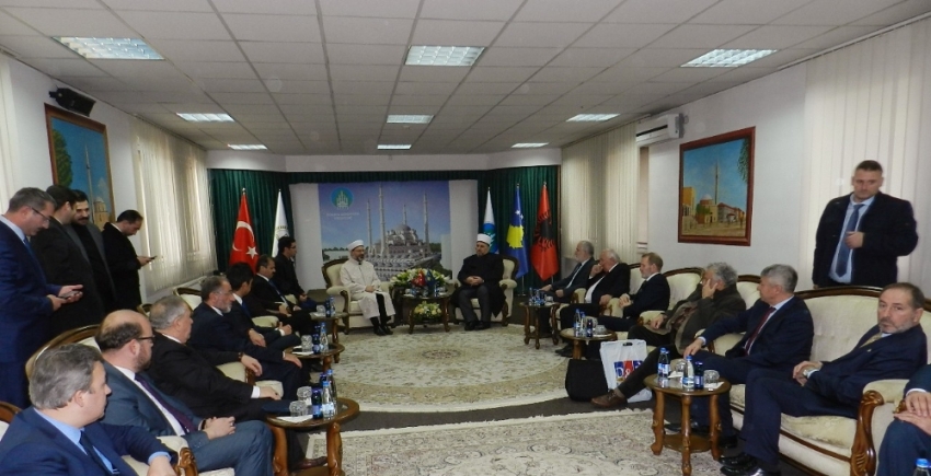 Erbaş, Kosova İslam Birliği Başkanı Terneva ile görüştü
