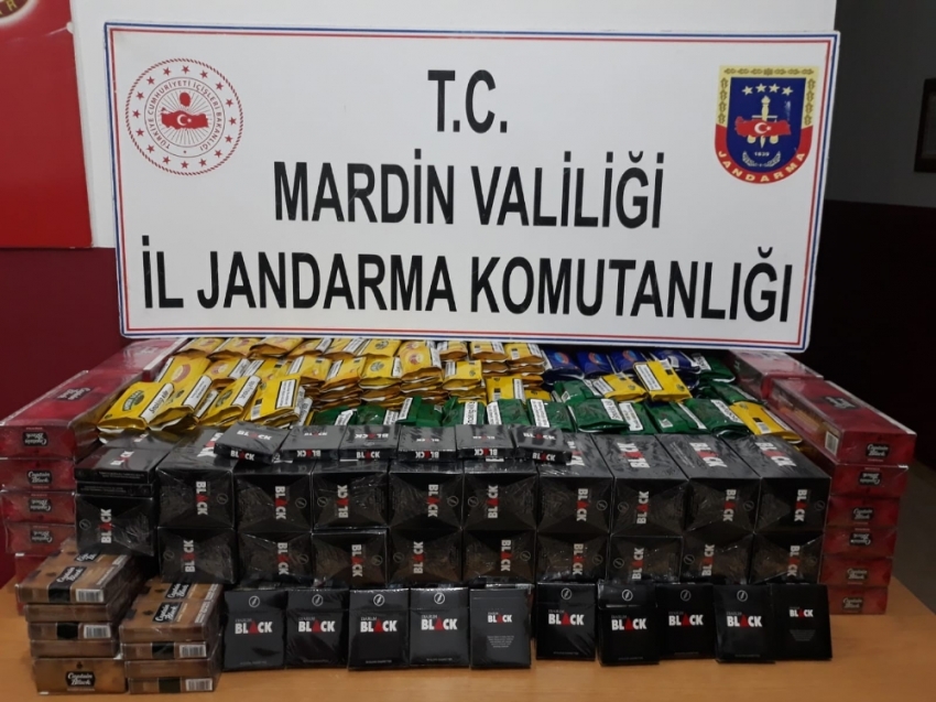 Mardin’de yolcu otobüsünde kaçak tütün ürünü ele geçirildi