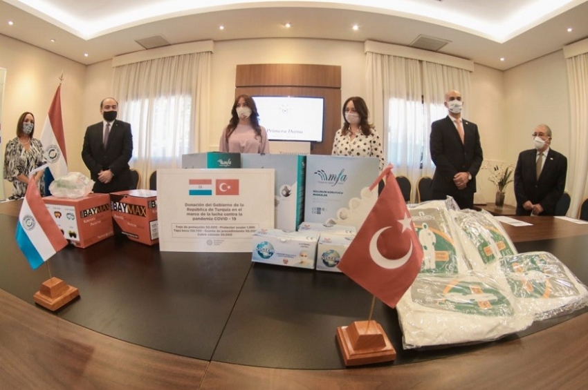 Türkiye’den Paraguay’a salgınla mücadelede tıbbi malzeme yardımı