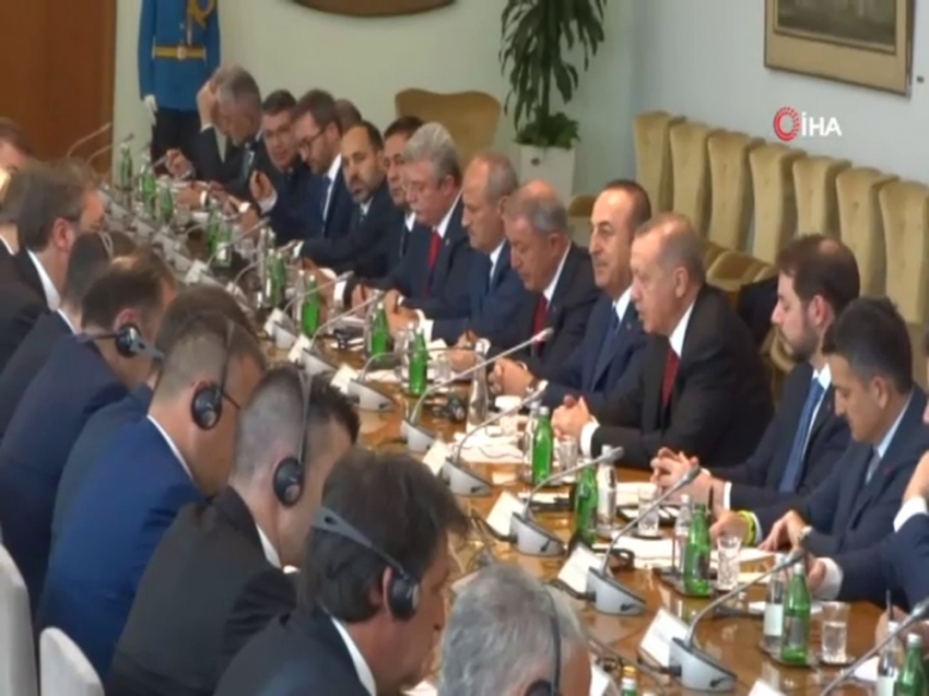 Cumhurbaşkanı Erdoğan, Türkiye-Sırbistan Yüksek Düzeyli İşbirliği Konseyi toplantısına katıldı