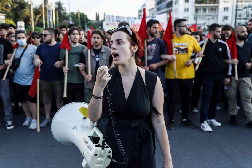 Yunanistan’da ABD ve savaş karşıtı gösteri