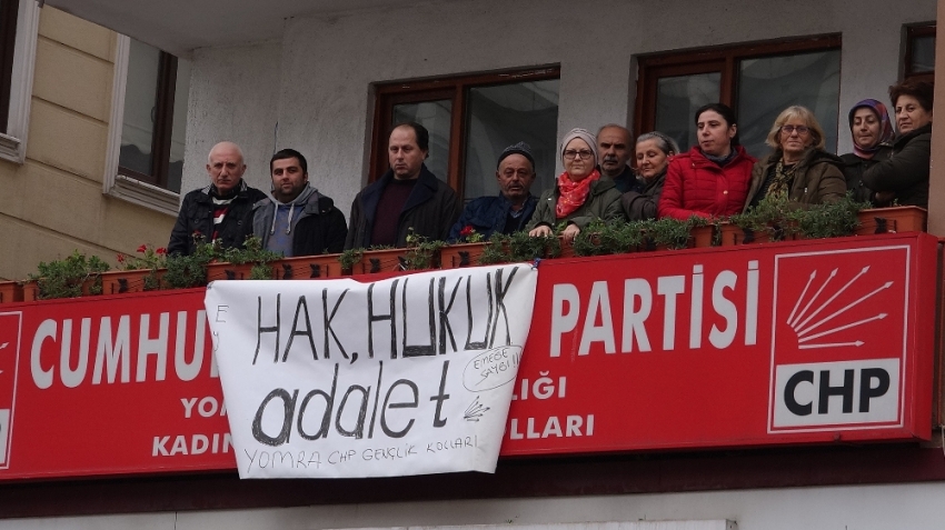 Görevden alınan CHP İlçe Yönetiminden eylem