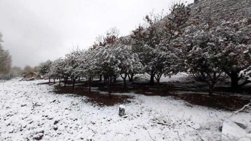 Tatil cenneti Kaş'a kar yağdı
