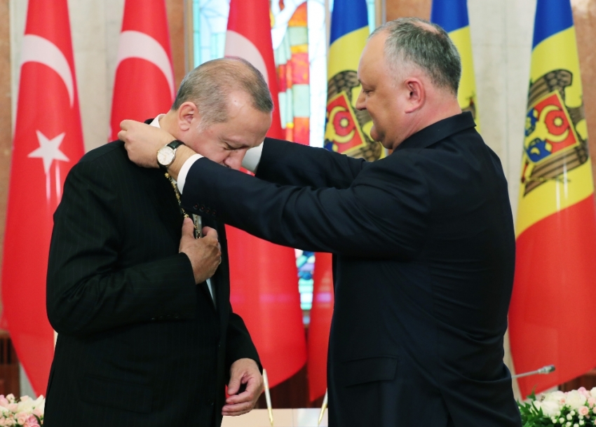 Moldova’da Erdoğan’a Cumhuriyet Nişanı