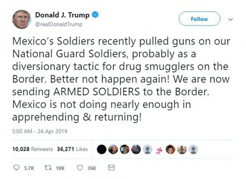 Trump Meksika sınırına asker gönderiyor