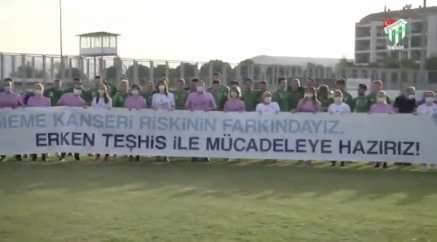 Bursaspor’a Meme Kanseri farkındalık ziyareti