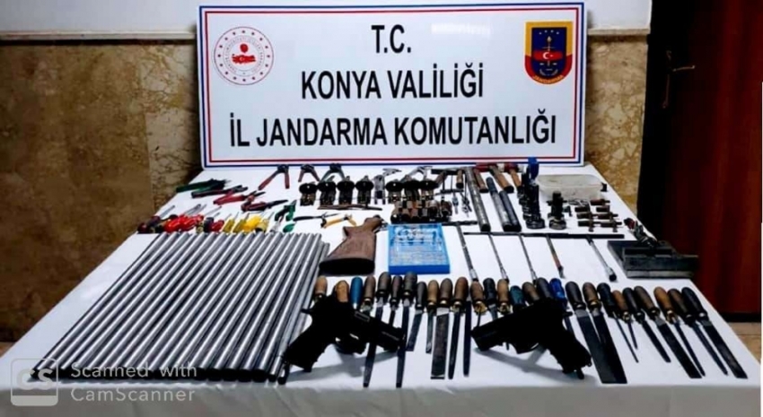 Konya’da kaçak silah imalathanesine baskın