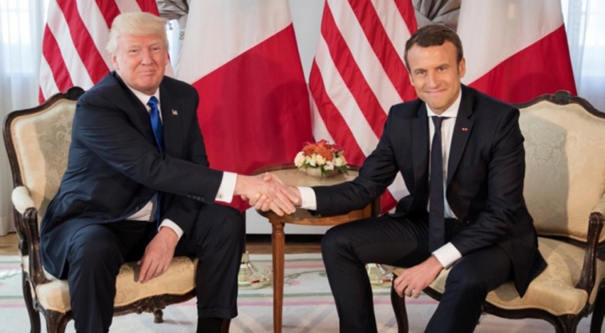 Trump Macron’u Beyaz Saray’da ağırlayacak