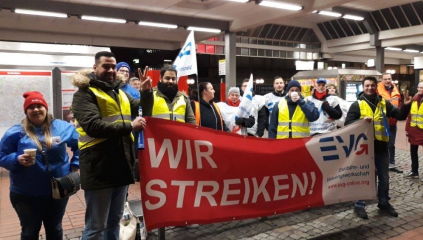 Almanya’da demiryolu işçileri grevde