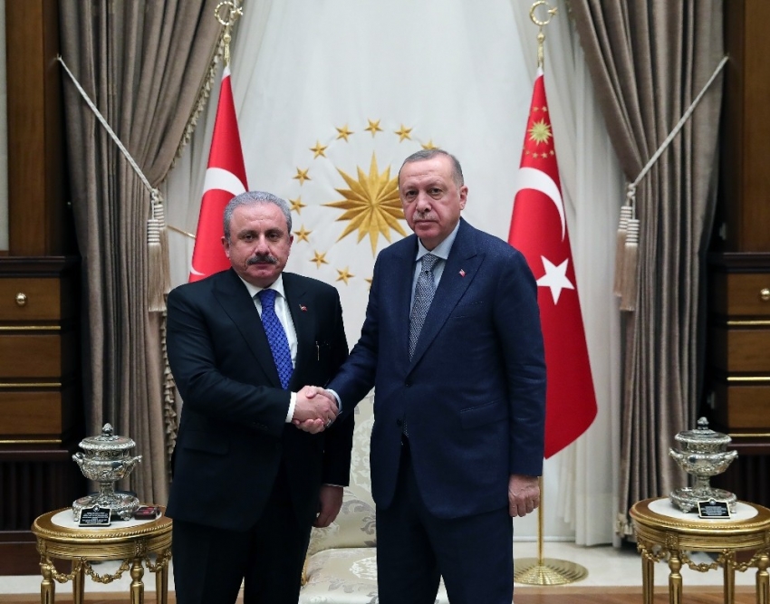 Erdoğan,  Şentop’u kabul etti