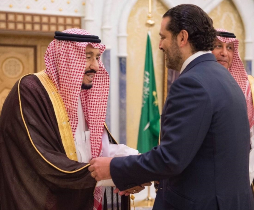 Kral Selman Lübnan’ın istifa eden başbakanı ile görüştü