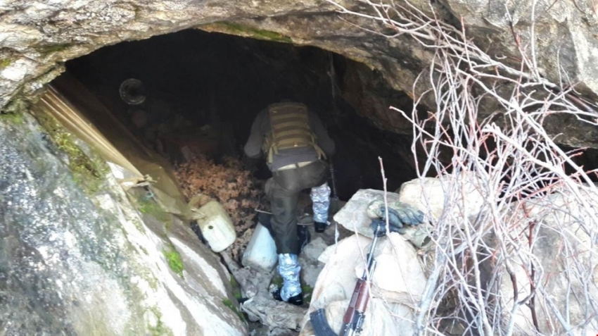 Tunceli’de 6 sığınak, 2 mağara imha edildi