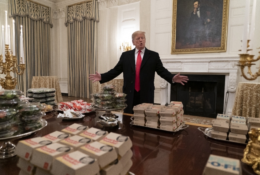 Beyaz Saray’a hamburger ve pizza sipariş etti