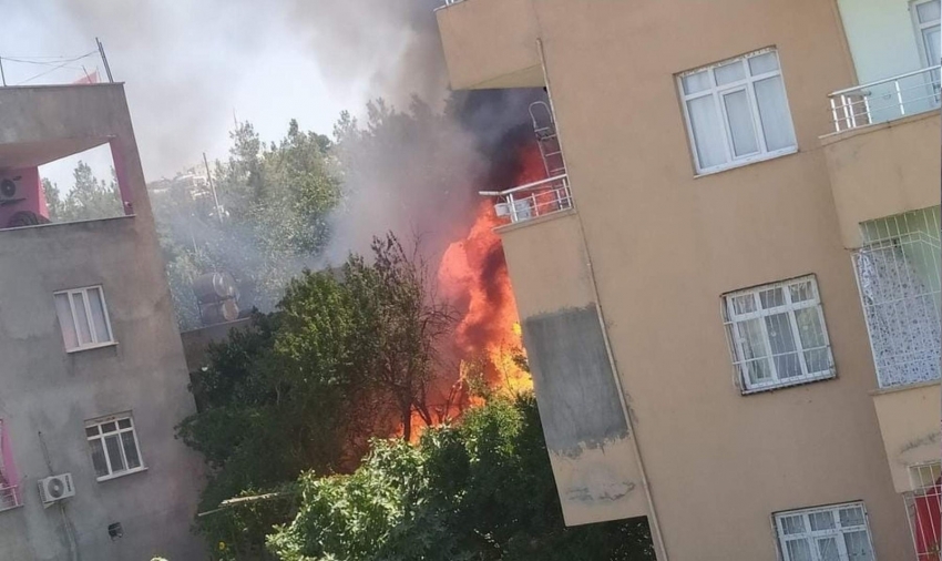 Odunlukta çıkan yangın korkuttu: 3 çocuk dumandan etkilendi