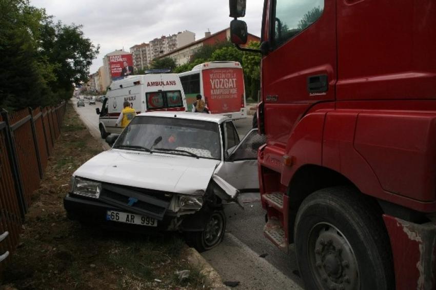 Yozgat’ta kaza ucuz atlatıldı