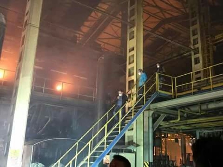 Bursa'da cam fabrikasında büyük yangın