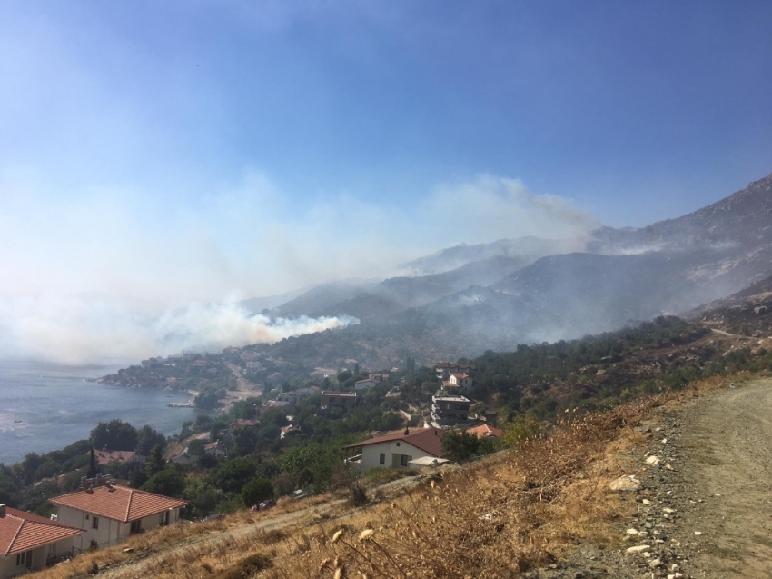 Marmara Adası’ndaki yangın kısmen kontrol altında