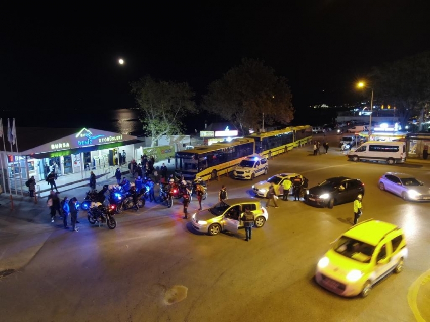 Mudanya'da  250 polisin katıldığı asayiş uygulaması