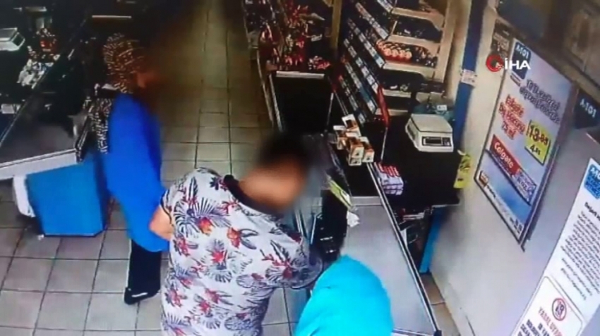 Hırsızlığı market çalışanının dikkati önledi