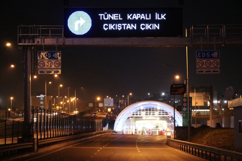 Avrasya Tüneli çift yönlü olarak trafiğe kapatıldı