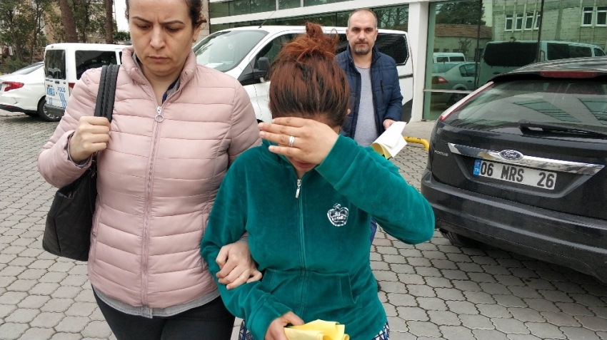 Çantalardan cep telefonu çalan hamile kadın tutuklandı