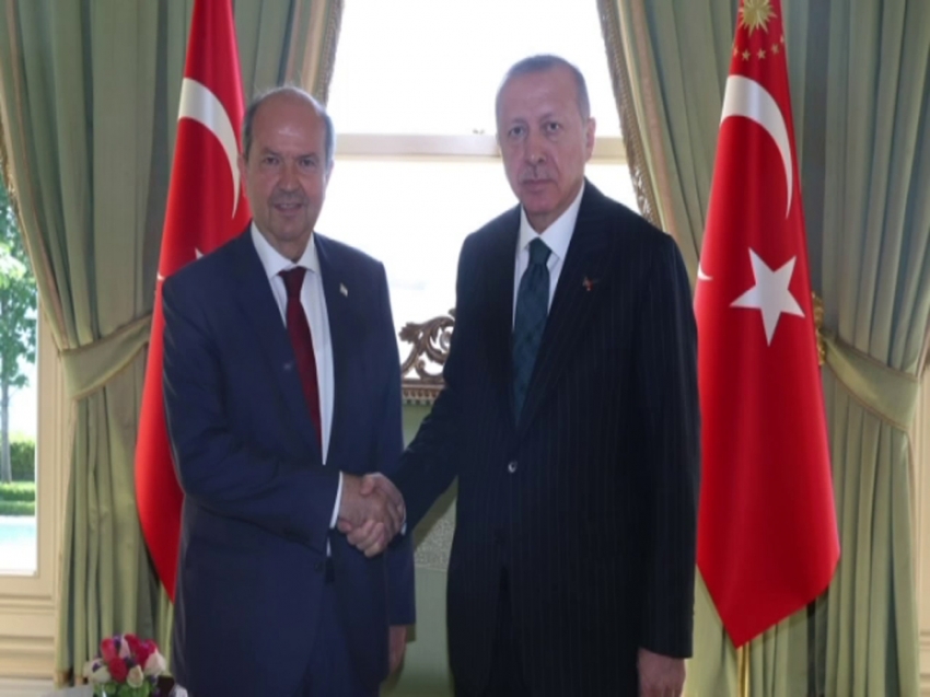 Cumhurbaşkanı Erdoğan, KKTC Başbakanı Tatar’ı kabul ediyor