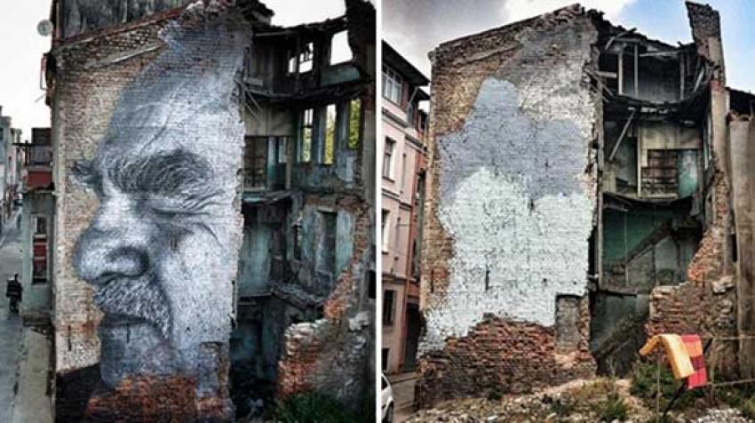 Birçok şehirde çizdi bir tek İstanbul'da tahrip edildi
