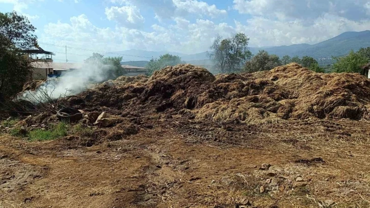 Bozdoğan’da 70 ton saman kül oldu
