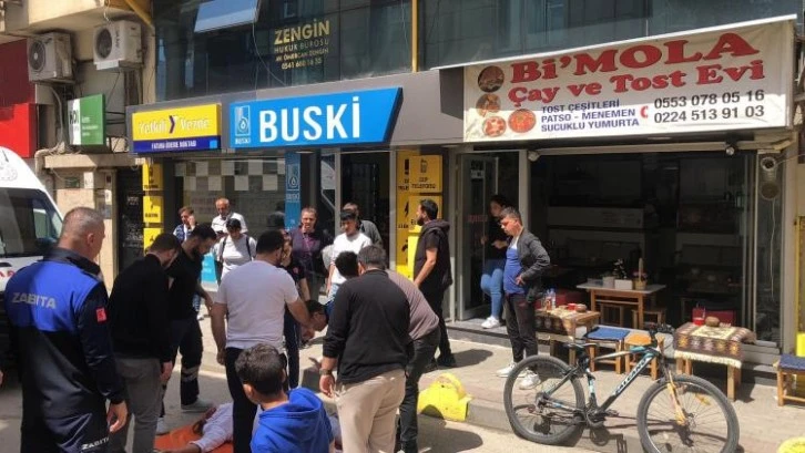 Bursa'da ceza yiyen esnaf bayıldı 