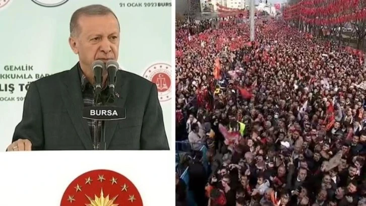 Bursa'da Cumhurbaşkanı Erdoğan'ın mitingine kaç bin kişi katıldı? 